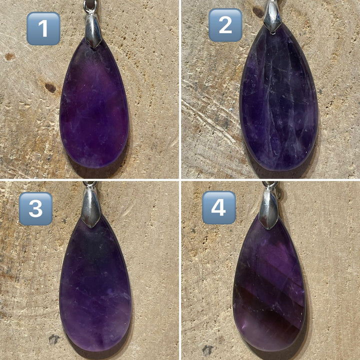 Pendentifs en Améthyste au choix (3) - Les bijoux de Théa
