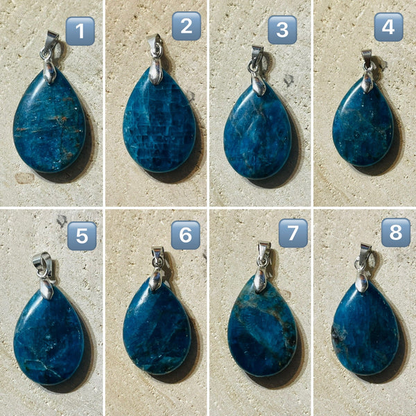 Pendentifs en Apatite au choix (2) - Les bijoux de Théa