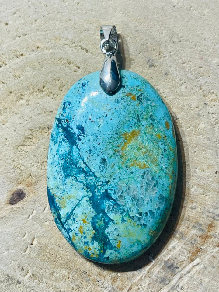 Pendentifs en Chrysocolle de Tanzanie au choix - Les bijoux de Théa