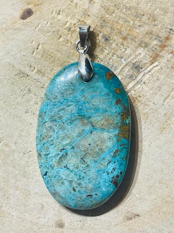 Pendentifs en Chrysocolle de Tanzanie au choix - Les bijoux de Théa