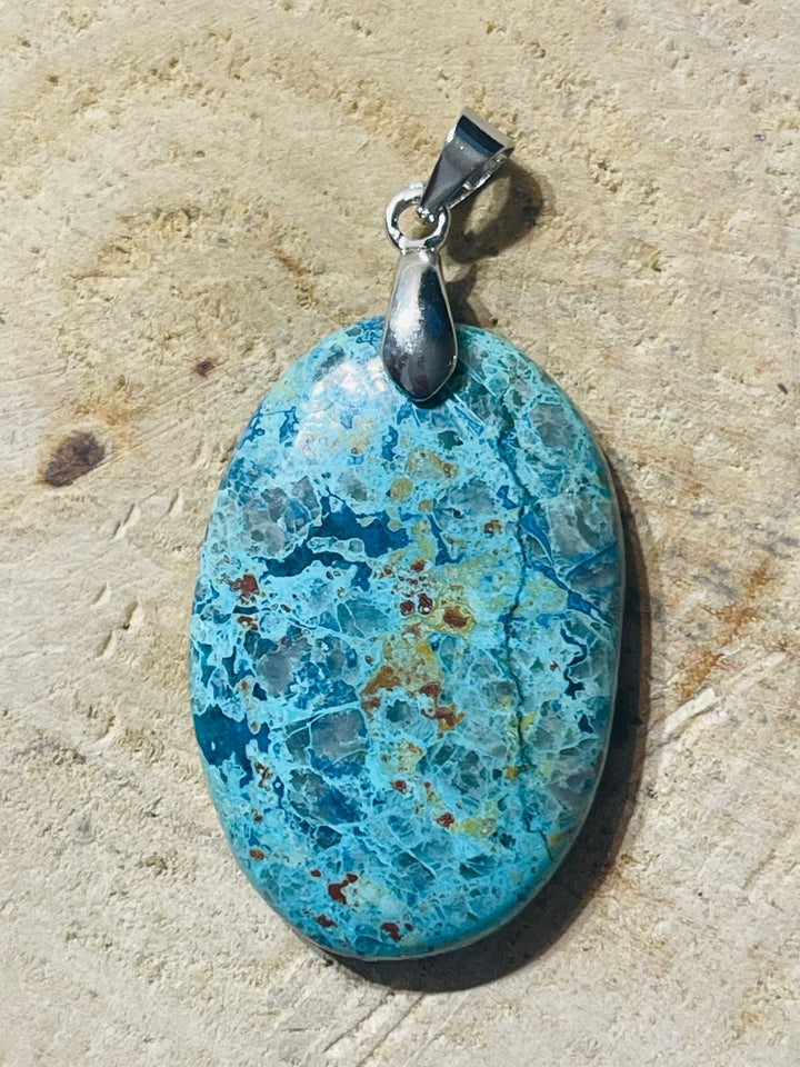 Pendentifs en Chrysocolle de Tanzanie au choix - Les bijoux de Théa