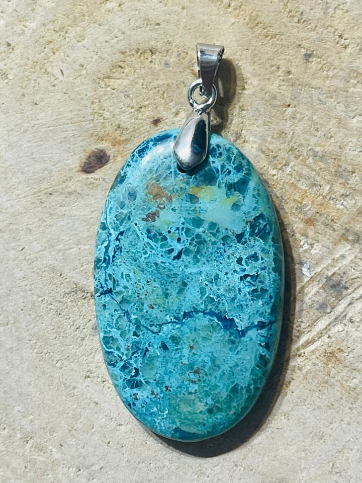 Pendentifs en Chrysocolle de Tanzanie au choix - Les bijoux de Théa