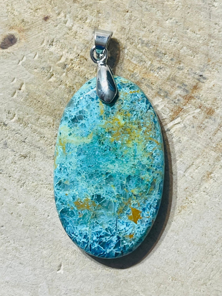 Pendentifs en Chrysocolle de Tanzanie au choix - Les bijoux de Théa
