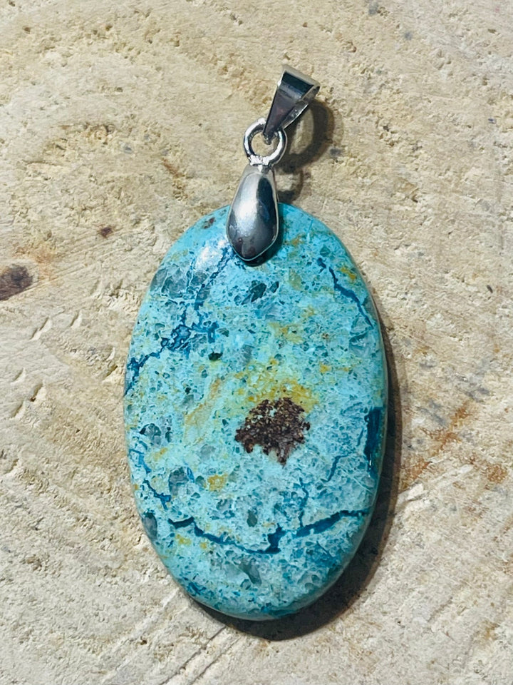 Pendentifs en Chrysocolle de Tanzanie au choix - Les bijoux de Théa