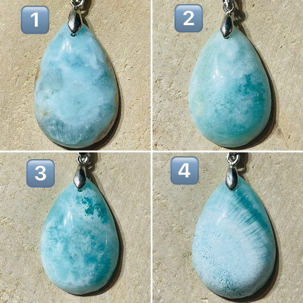 Pendentifs en Hémimorphite du Mexique au choix - Les bijoux de Théa