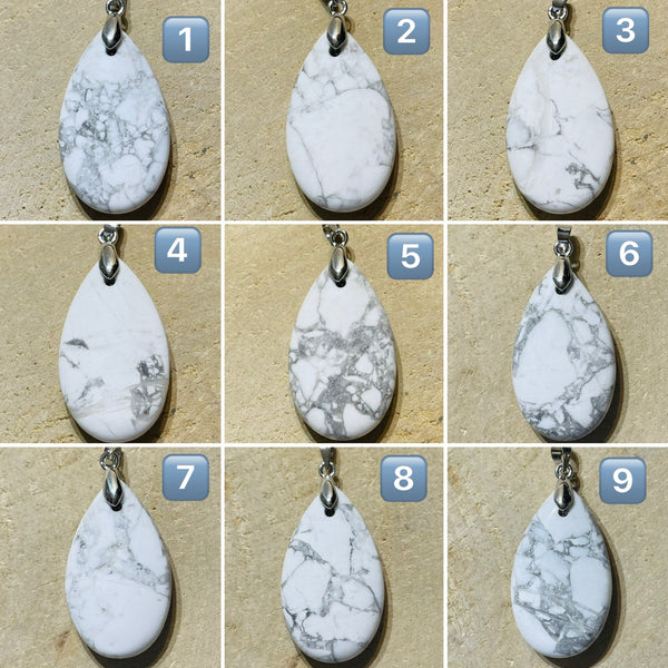 Pendentifs en Howlite au choix - Les bijoux de Théa