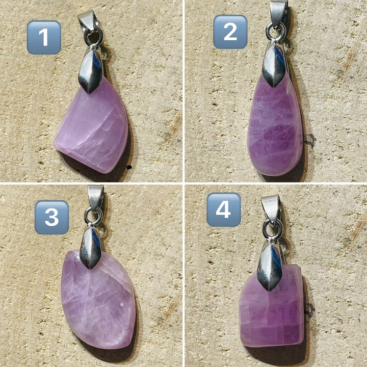 Pendentifs en Kunzite au choix (2) - Les bijoux de Théa