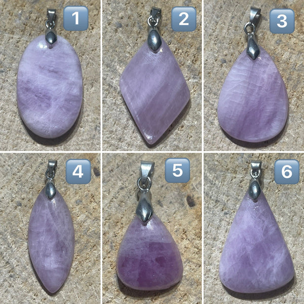 Pendentifs en Kunzite au choix - Les bijoux de Théa