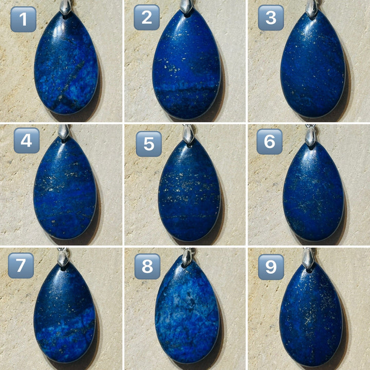 Pendentifs en Lapis - lazuli au choix (2) - Les bijoux de Théa