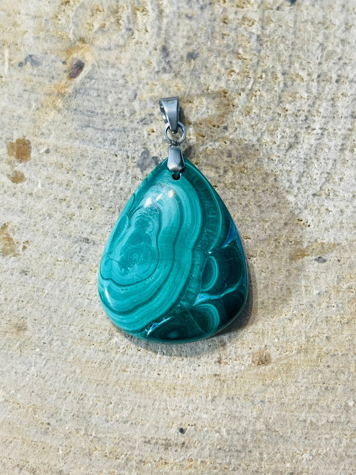 Pendentifs en Malachite du Congo au choix - Les bijoux de Théa