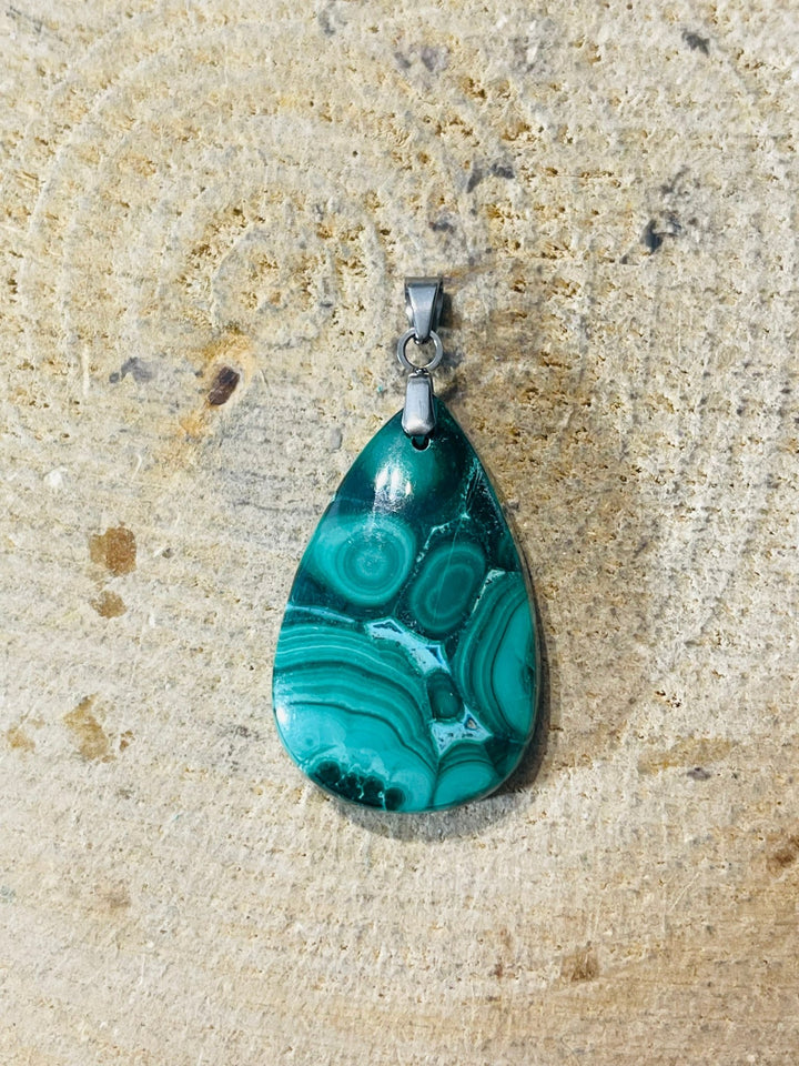 Pendentifs en Malachite du Congo au choix - Les bijoux de Théa