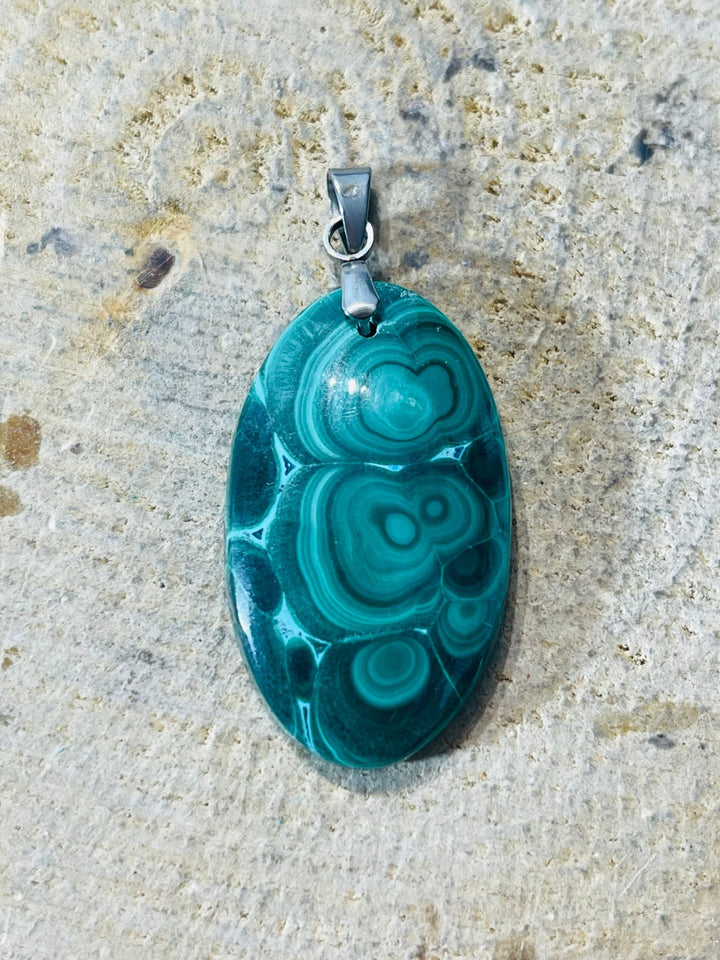 Pendentifs en Malachite du Congo au choix - Les bijoux de Théa
