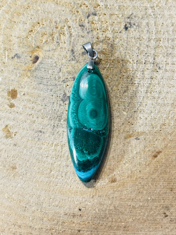 Pendentifs en Malachite du Congo au choix - Les bijoux de Théa