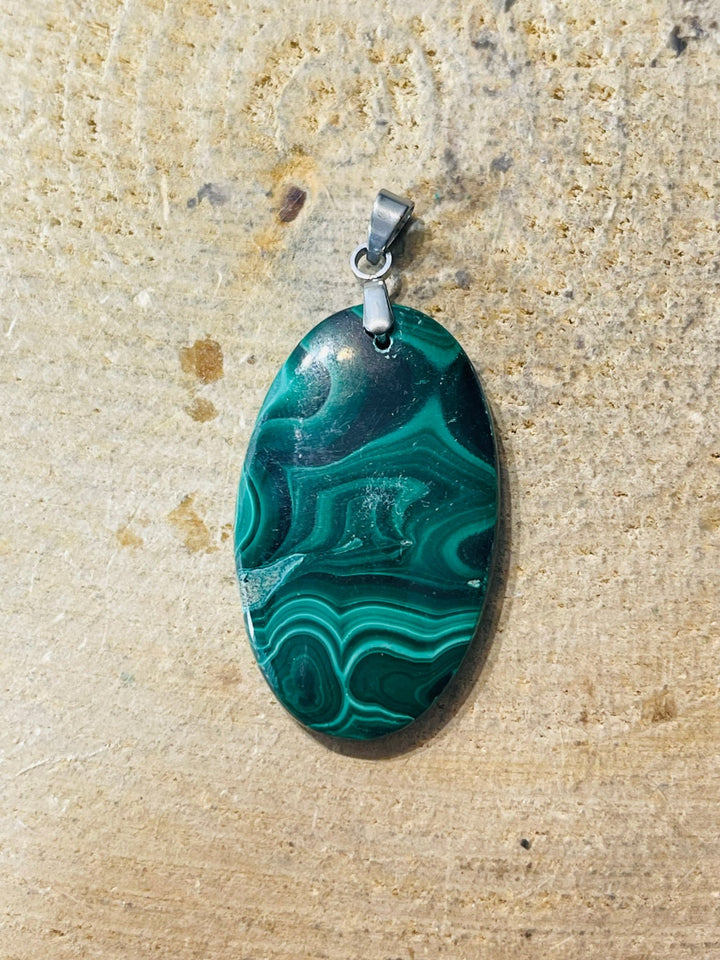 Pendentifs en Malachite du Congo au choix - Les bijoux de Théa