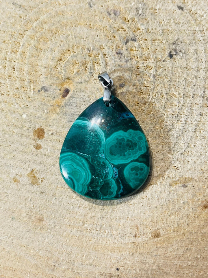 Pendentifs en Malachite du Congo au choix - Les bijoux de Théa