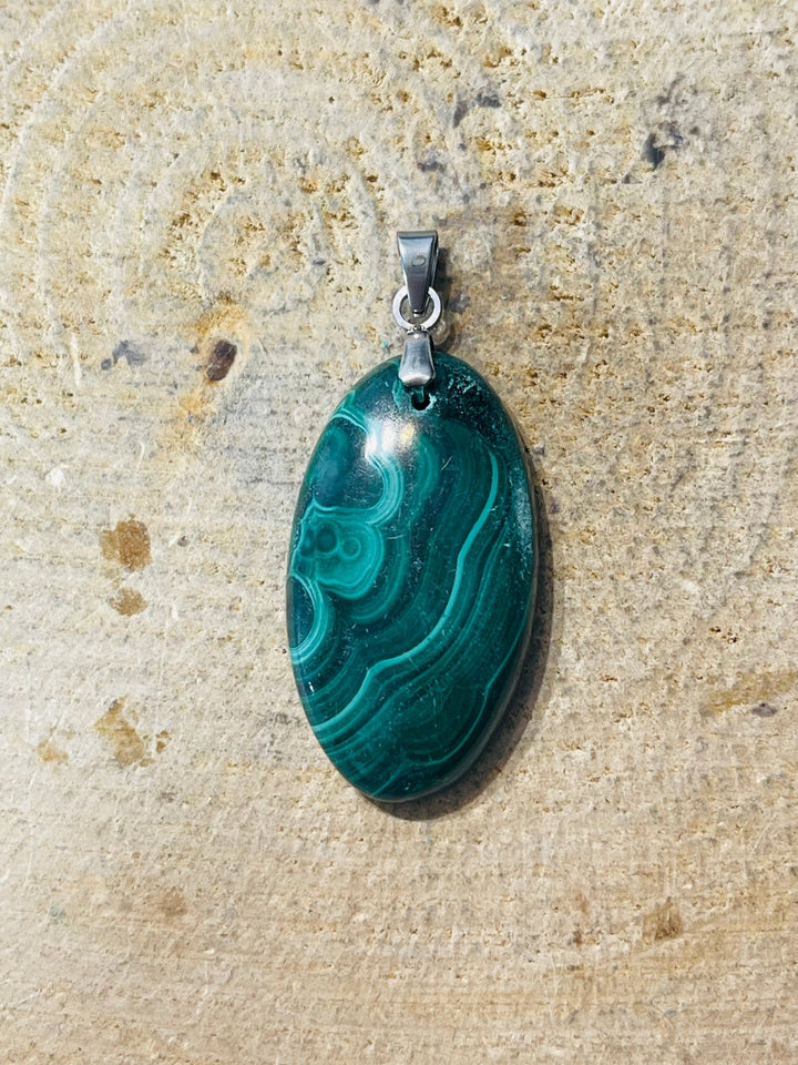 Pendentifs en Malachite du Congo au choix - Les bijoux de Théa