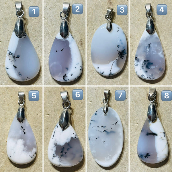 Pendentifs en Opale Dendrite au choix (2) - Les bijoux de Théa