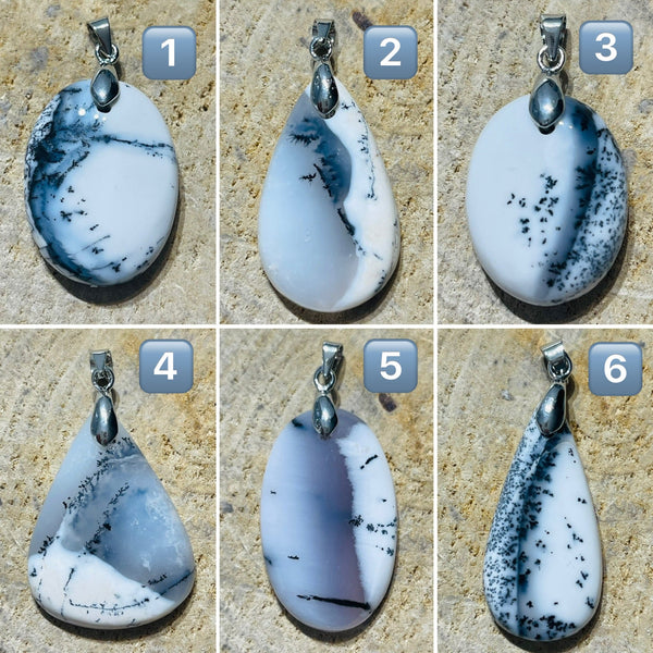 Pendentifs en Opale Dendrite au choix - Les bijoux de Théa