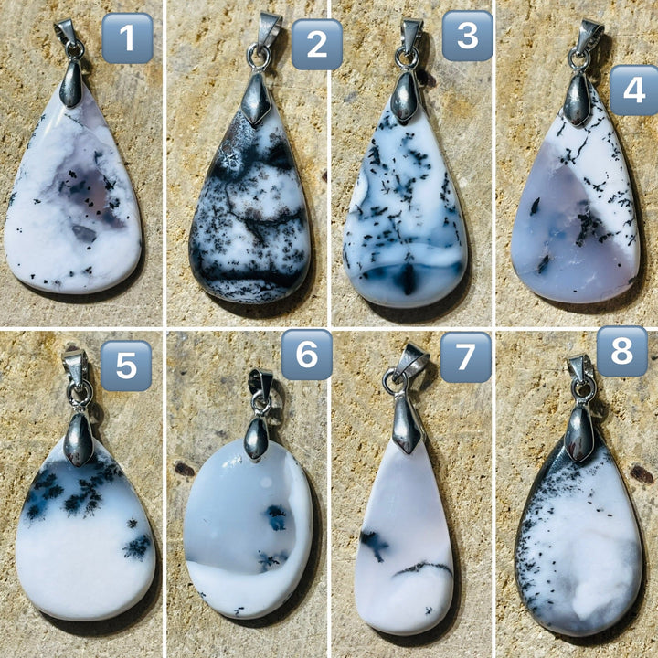 Pendentifs en Opale Dendrite au choix - Les bijoux de Théa