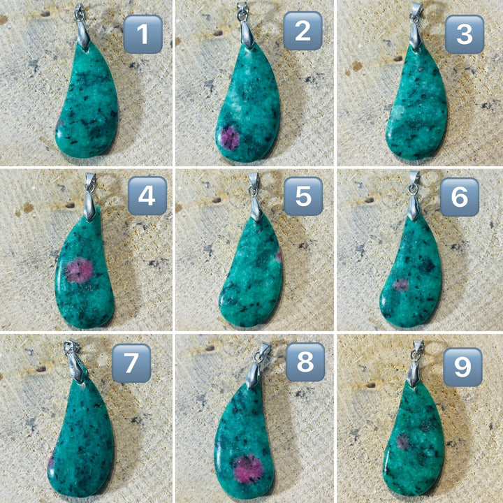 Pendentifs en Rubis zoisite au choix - Les bijoux de Théa