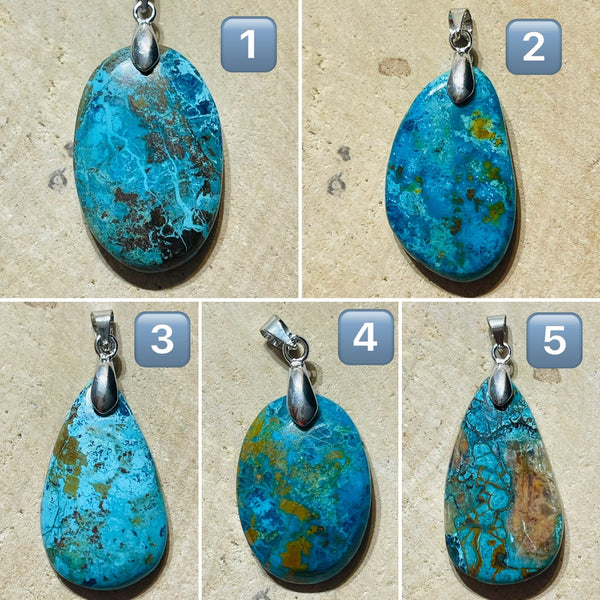 Pendentifs en Shattuckite au choix (2) - Les bijoux de Théa