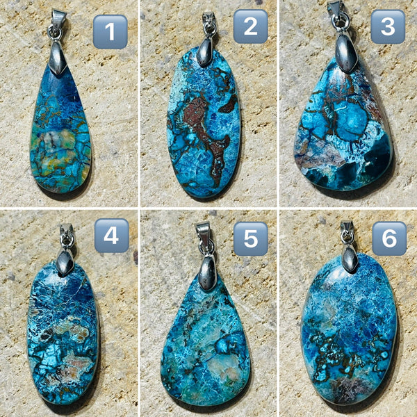 Pendentifs en Shattuckite au choix - Les bijoux de Théa