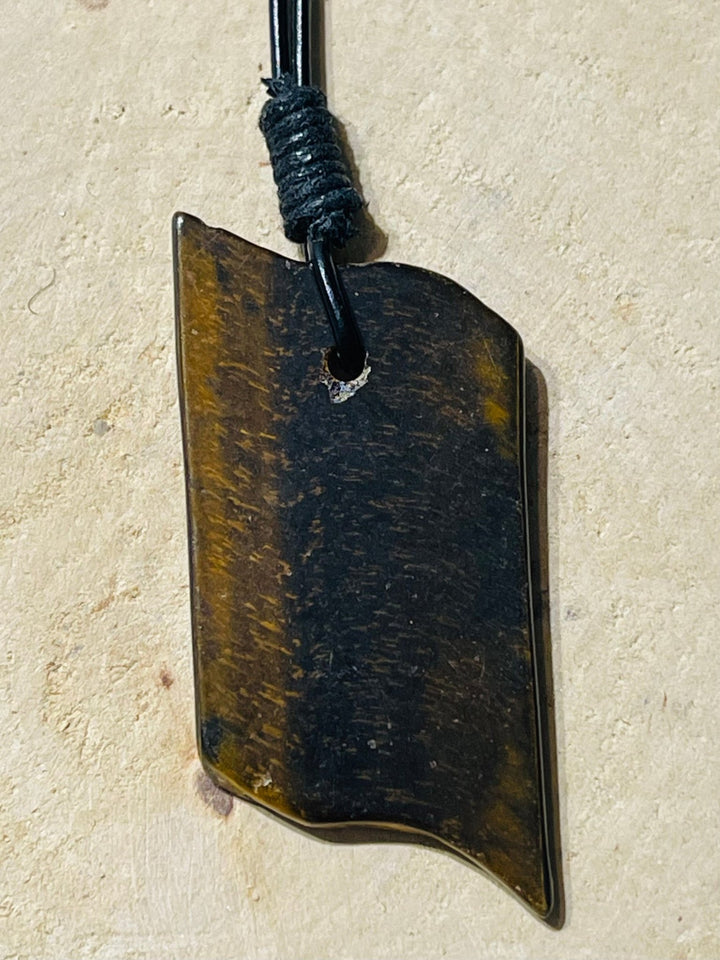 Pendentifs Plaque d Oeil de Tigre au choix - Les bijoux de Théa