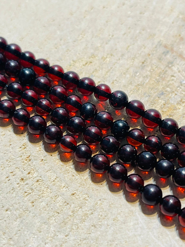 Perles d’Ambre Baltique en 5 mm cognac - Les bijoux de Théa