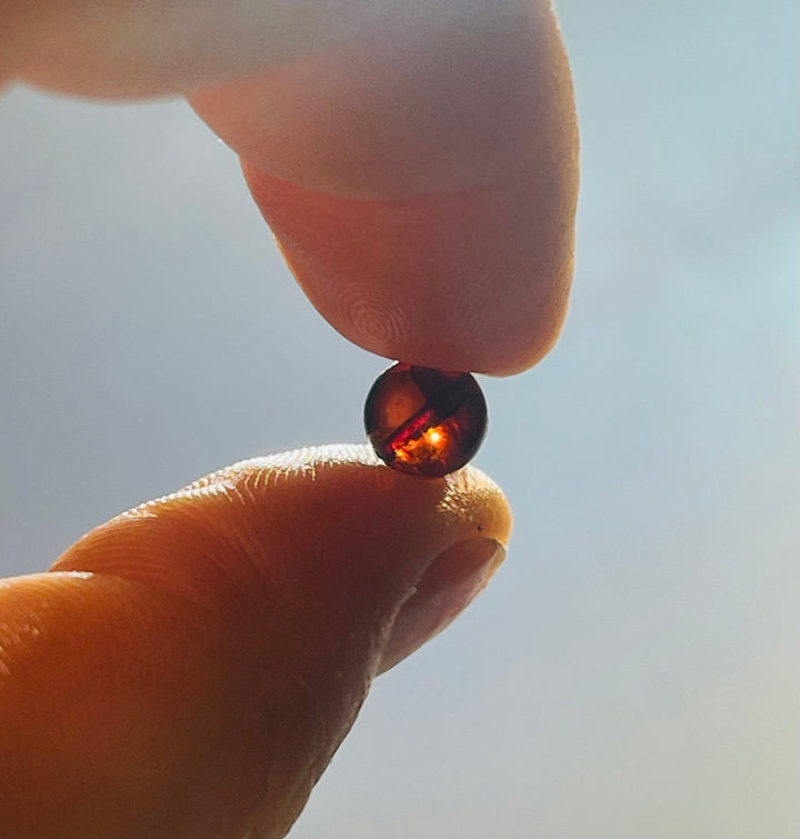 Perles en Ambre du Mexique en 8 mm (lot de 10 perles) - Les bijoux de Théa