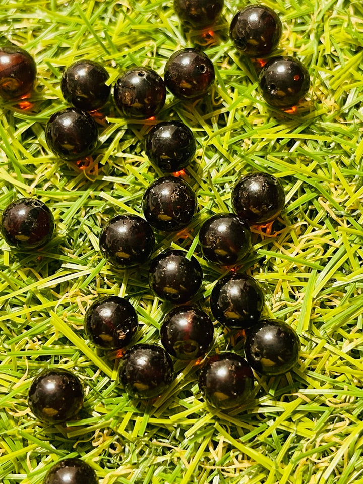 Perles en Ambre du Mexique en 8 mm (lot de 10 perles) - Les bijoux de Théa