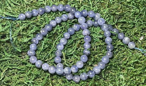 Perles en Tanzanite en 5-6 mm (lot de 10) - Les bijoux de Théa