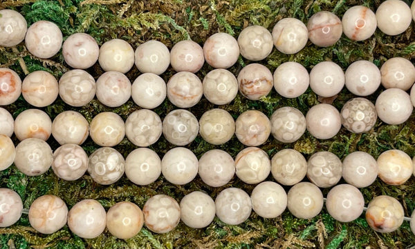 Perles naturelles de Maïfanite en 8 mm - Les bijoux de Théa