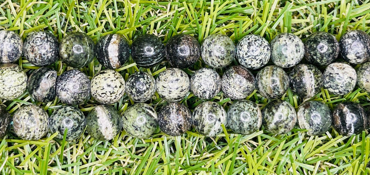 Perles naturelles en Asbeste en 6 mm - Les bijoux de Théa