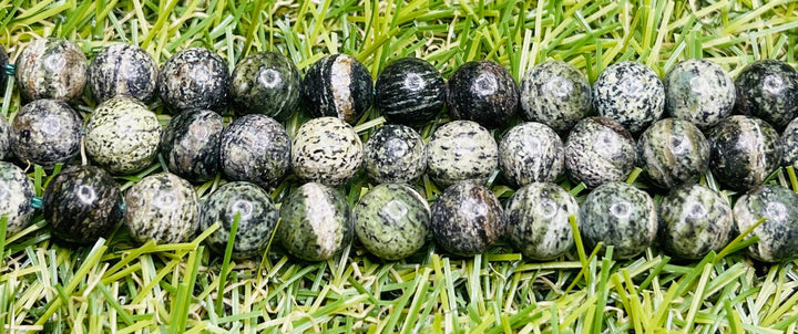 Perles naturelles en Asbeste en 6 mm - Les bijoux de Théa