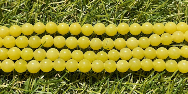 Perles naturelles en Jade d'Australie en 8 mm - Les bijoux de Théa