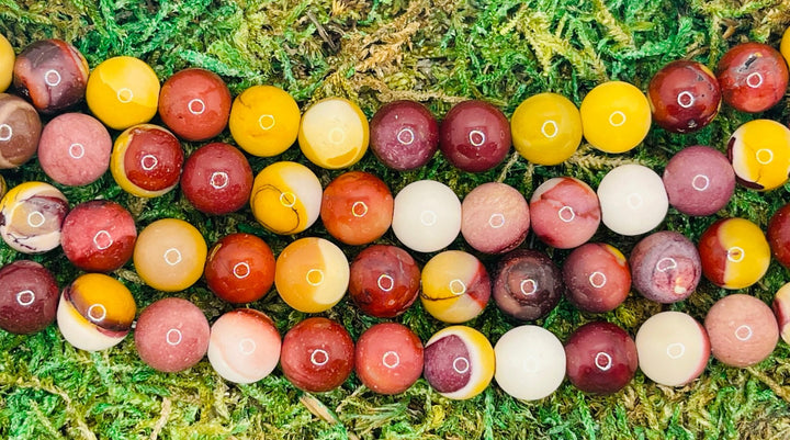 Perles naturelles en Jaspe Mokaïte en 4-5 mm - Les bijoux de Théa