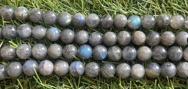 Perles naturelles en Labradorite en 6 mm - Les bijoux de Théa