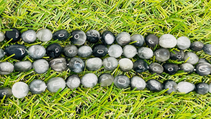 Perles naturelles en Oeil d’aigle en Nuggets de 7 - 8 mm - Les bijoux de Théa