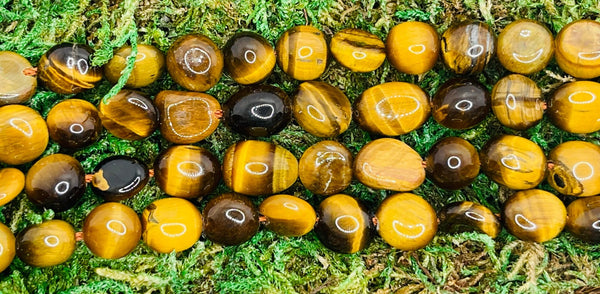 Perles naturelles en Oeil de Tigre en Nuggets de 7 - 8 mm - Les bijoux de Théa