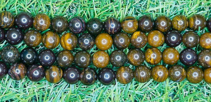 Perles naturelles en Opale Boulder en 10 mm - Les bijoux de Théa