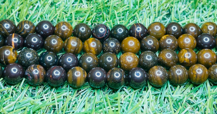 Perles naturelles en Opale Boulder en 10 mm - Les bijoux de Théa