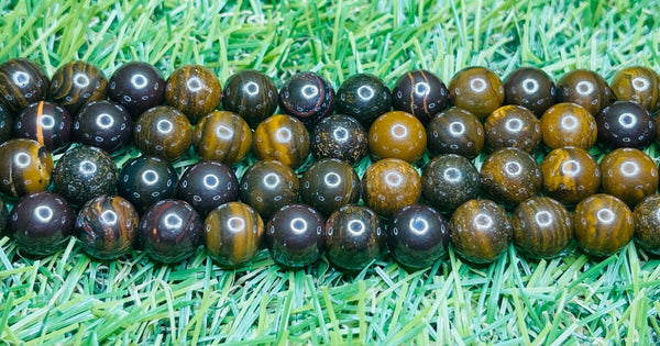 Perles naturelles en Opale Boulder en 8 mm - Les bijoux de Théa