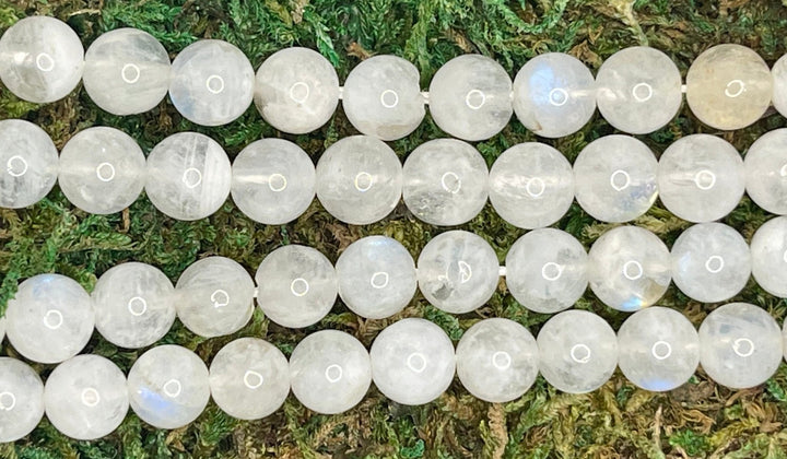 Perles naturelles en Péristérite en 6 mm - Les bijoux de Théa