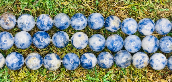 Perles naturelles en Sodalite (blanche) en 6 mm - Les bijoux de Théa