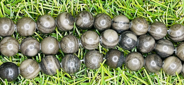 Perles naturelles pierre de dentelle en Bois en 6 mm - Les bijoux de Théa