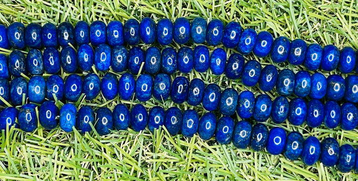 Perles naturelles Rondelles en Lapis lazuli en 6 mm - Les bijoux de Théa