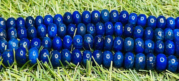 Perles naturelles Rondelles en Lapis lazuli en 6 mm - Les bijoux de Théa