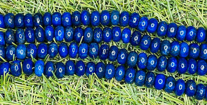 Perles naturelles Rondelles en Lapis lazuli en 8 mm - Les bijoux de Théa