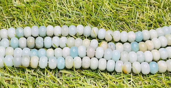 Perles naturelles Rondelles en Multi Amazonite en 8 mm - Les bijoux de Théa