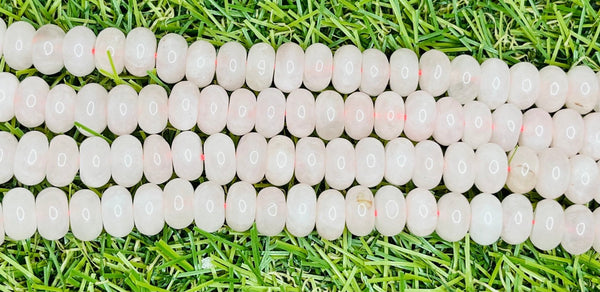 Perles naturelles Rondelles en Quartz rose en 8 mm - Les bijoux de Théa